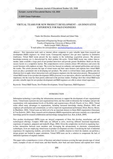 虛擬團隊環境下的研發工程師創新體驗研究——基于CSDN文庫的工程與技術研究發展分析